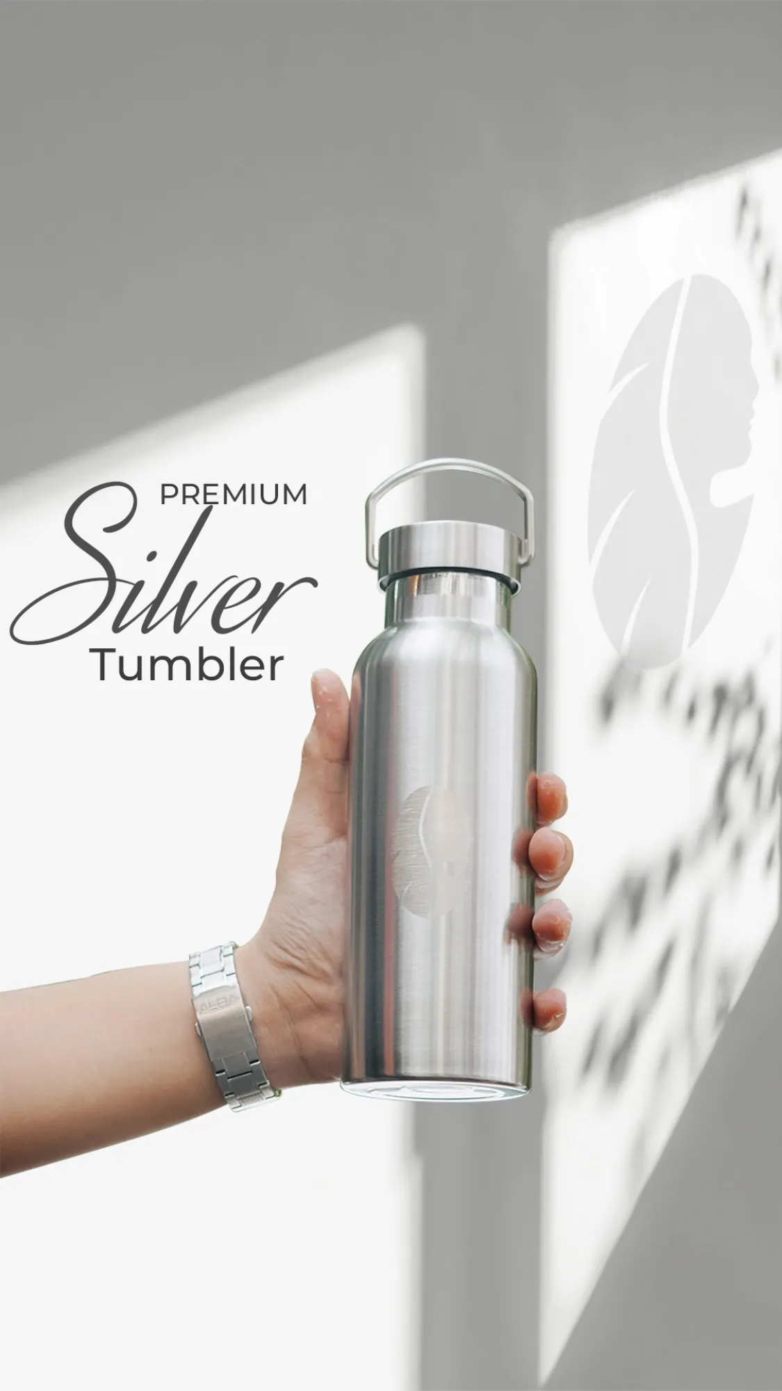 Tumbler Elsana Silver Premium